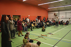 La foule en délire ...